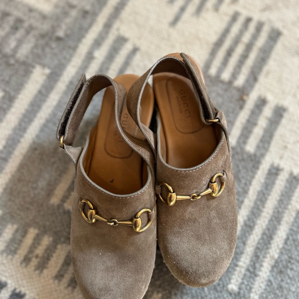 Gucci Amstel Suede Clogs - Picture 4 of 7